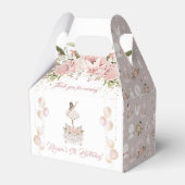 Ballerina zwart brownette ballet verjaardagsfeestj bedankdoosjes (Voorkant Zijde)