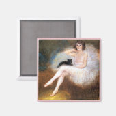 Ballerina & Zwarte Kat Magneet (Voorkant / Achterkant)