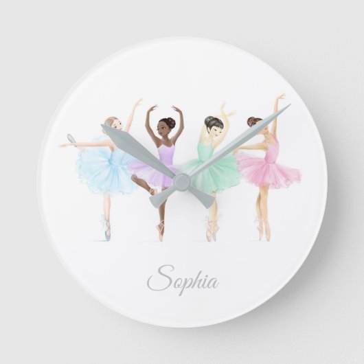 Ballerinas Acrylwand Ronde Klok (Voorkant)