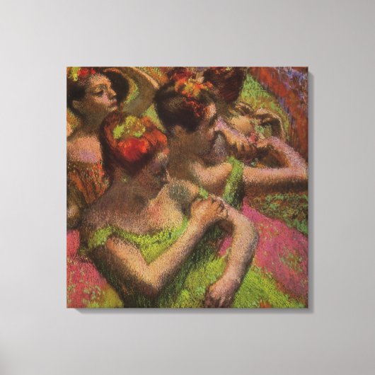 Ballerinas Adjusting Their Dresses (Edgar Degas) Canvas Afdruk (Voorkant)