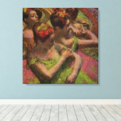 Ballerinas Adjusting Their Dresses (Edgar Degas) Canvas Afdruk (Insitu (Houten vloer))