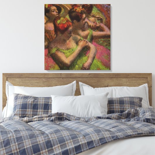 Ballerinas Adjusting Their Dresses (Edgar Degas) Canvas Afdruk (Insitu (Slaapkamer))