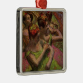 Ballerinas Adjusting Their Dresses (Edgar Degas) Metalen Ornament (Rechts)