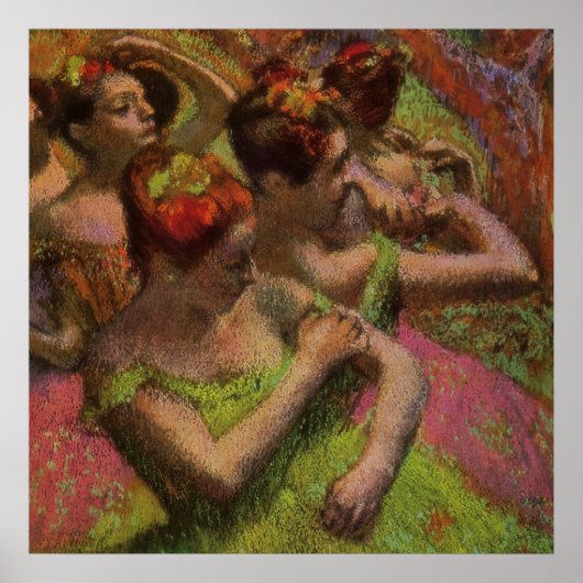Ballerinas Adjusting Their Dresses (Edgar Degas) Poster (Voorkant)