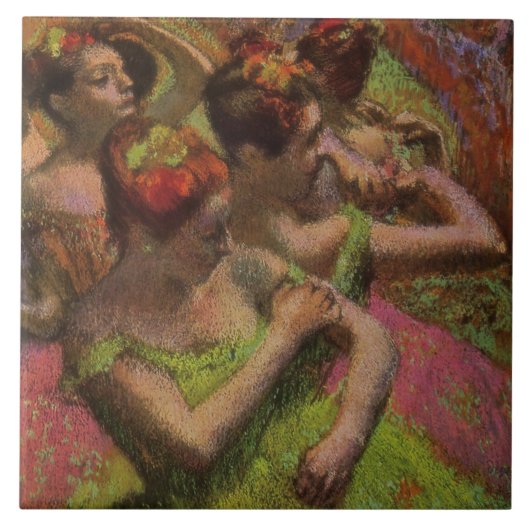 Ballerinas Adjusting Their Dresses (Edgar Degas) Tegeltje (Voorkant)
