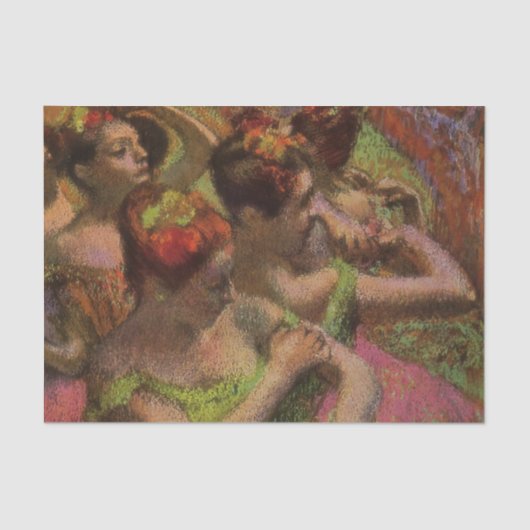 Ballerinas Adjusting Their Dresses (Edgar Degas) Tissuepapier (Voorkant)