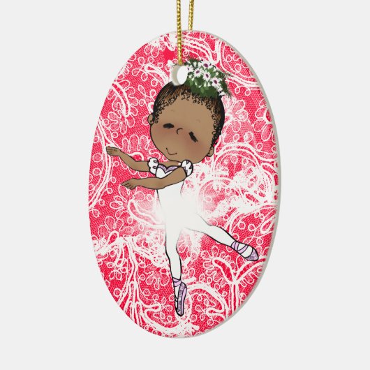 Ballerinas African American Girls Schattig Keramisch Ornament (Links)