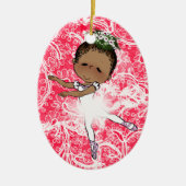 Ballerinas African American Girls Schattig Keramisch Ornament (Voorkant)