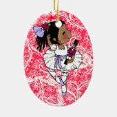Ballerinas African American Girls Schattig Keramisch Ornament (Achterkant)