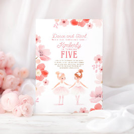 Ballerinas Ballet Bloemen Verjaardagsfeest Kaart