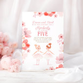  Ballerinas Ballet Bloemen Verjaardagsfeest Kaart