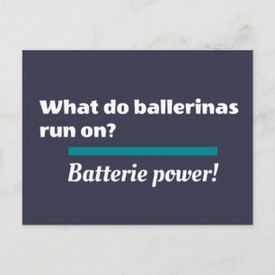Ballerinas Ballet Dance Joke Batterie Briefkaart