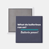 Ballerinas Ballet Dance Joke Batterie Magneet (Voorkant / Achterkant)