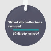 Ballerina's Ballet Dansgrap Batterie Ornament (achterkant)