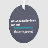 Ballerina's Ballet Dansgrap Batterie Ornament (voorkant)