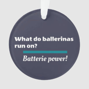 Ballerina's Ballet Dansgrap Batterie Ornament