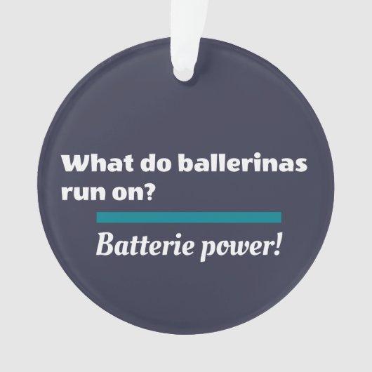Ballerina's Ballet Dansgrap Batterie Ornament (voorkant)
