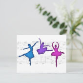 Ballerinas Briefkaart (Staand voorkant)