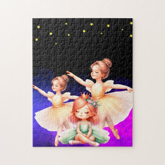 Ballerina's Dans achter de prinses Legpuzzel (Verticaal)