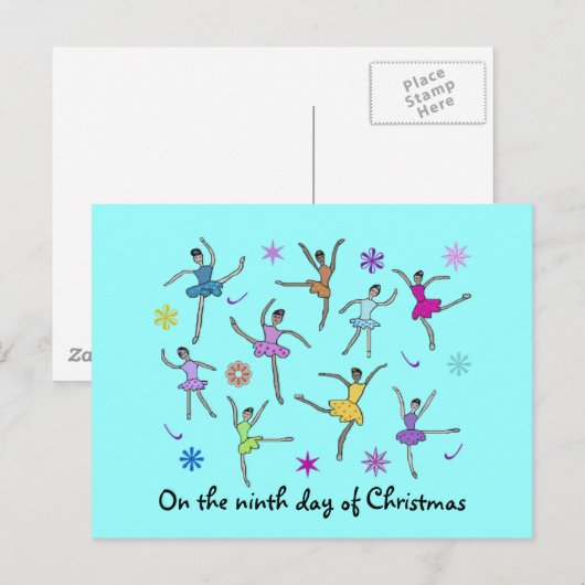 Ballerina's dansen Briefkaarten (Voorkant / Achterkant)