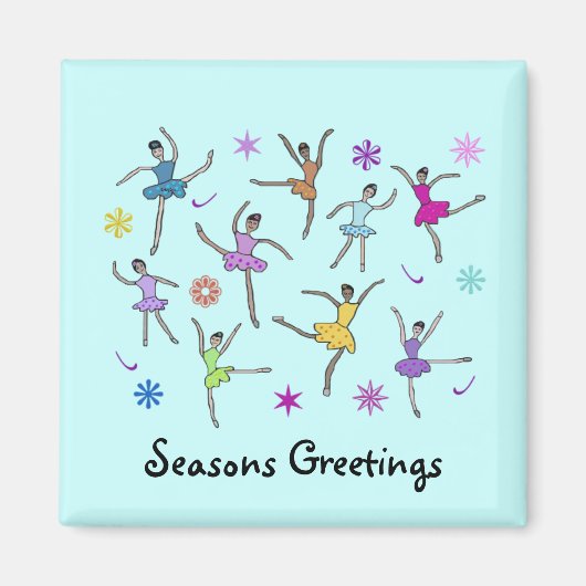 Ballerina's Dansen Vakantie Magneten (Voorkant)