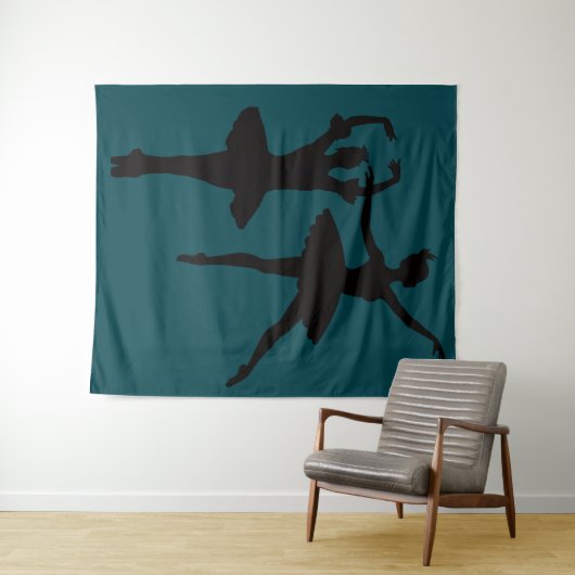 Ballerinas Dark Backdrop Wandkleed (In Situ (horizontaal))