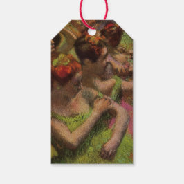 Ballerina's die hun jurken aanpassen (Edgar Degas) Cadeaulabel