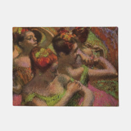 Ballerina's die hun jurken aanpassen (Edgar Degas) Deurmat