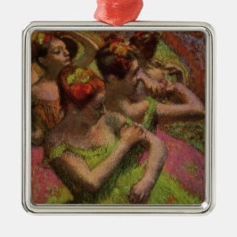 Ballerina's die hun jurken aanpassen (Edgar Degas) Metalen Ornament