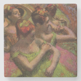 Ballerina's die hun jurken aanpassen (Edgar Degas) Stenen Onderzetter