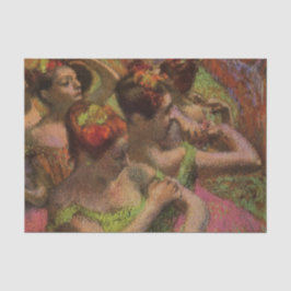 Ballerina's die hun jurken aanpassen (Edgar Degas) Tissuepapier