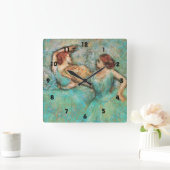 Ballerinas door Degas ~ Square Wall klok (Huis)