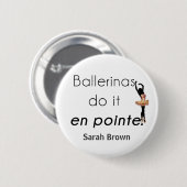 Ballerinas dus. ronde button 5,7 cm (Voorkant /achterkant)