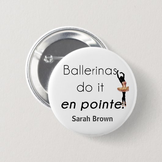 Ballerinas dus. ronde button 5,7 cm (Voorkant /achterkant)