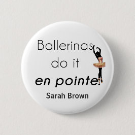 Ballerinas dus. ronde button 5,7 cm