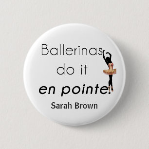 Ballerinas dus. ronde button 5,7 cm
