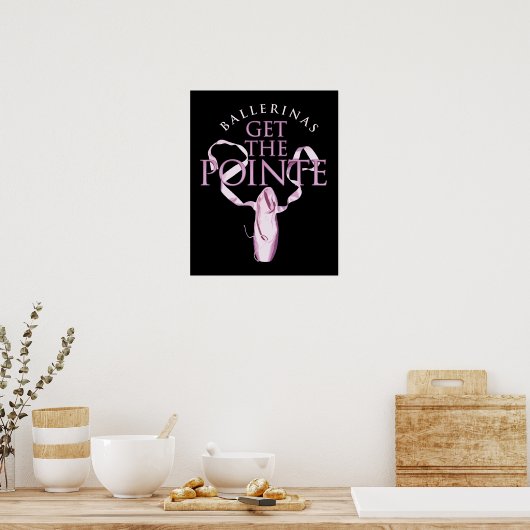 Ballerinas Haal de Pointe Poster (Keuken)