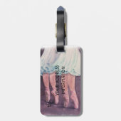 BALLERINA'S IN BLAUW GEPERSONALISEERD BAGAGELABEL (Achterkant verticaal)