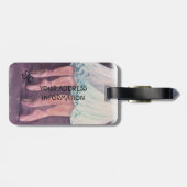 BALLERINA'S IN BLAUW GEPERSONALISEERD BAGAGELABEL (Achterkant horizontaal)