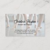 Ballerina's in de balletstudio visitekaartje (Achterkant)