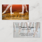 Ballerina's in de balletstudio visitekaartje (Voorkant / Achterkant)