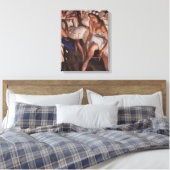 Ballerina's in de kleedkamer (door Serebriakova) Canvas Afdruk (Insitu (Slaapkamer))