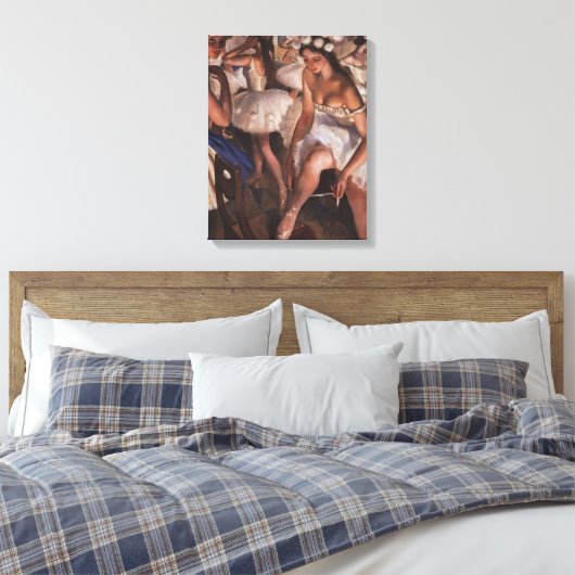 Ballerina's in de kleedkamer (door Serebriakova) Canvas Afdruk (Insitu (Slaapkamer))