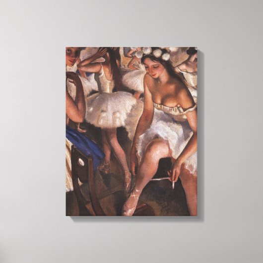 Ballerina's in de kleedkamer (door Serebriakova) Canvas Afdruk (Voorkant)
