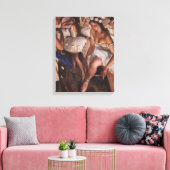 Ballerina's in de kleedkamer (door Serebriakova) Canvas Afdruk (Insitu (Woonkamer))