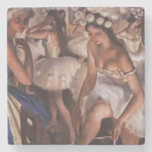 Ballerina's in de kleedkamer (door Serebriakova) Stenen Onderzetter