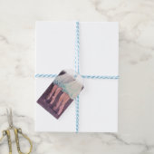 BALLERINA'S IN HET BLAUW CADEAULABEL (Met Touw)