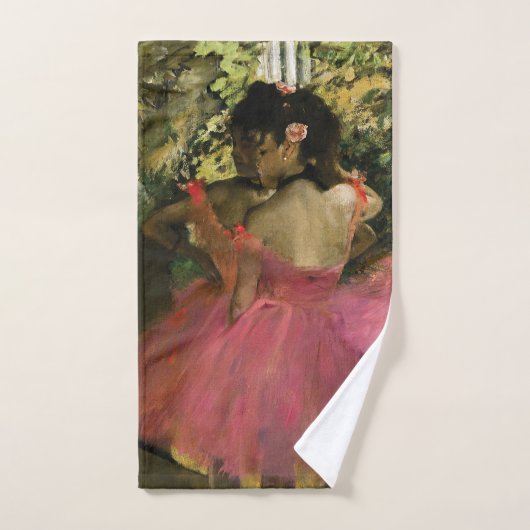 Ballerinas in Roze door Edgar Degas Bad Handdoek (Handdoek)