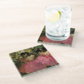 Ballerinas in Roze door Edgar Degas Glazen Onderzetter (Schuin)