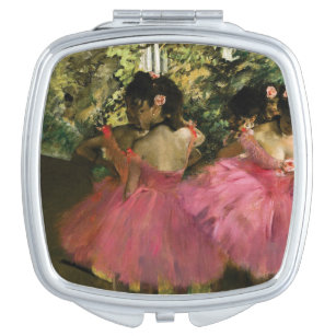 Ballerinas in Roze door Edgar Degas Handtas Spiegeltje